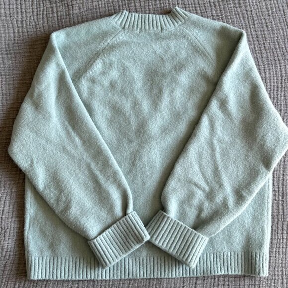 UNIQLO Soufflé Yarn Cardigan - Medium | Aqua Blue - Picture 2 of 3